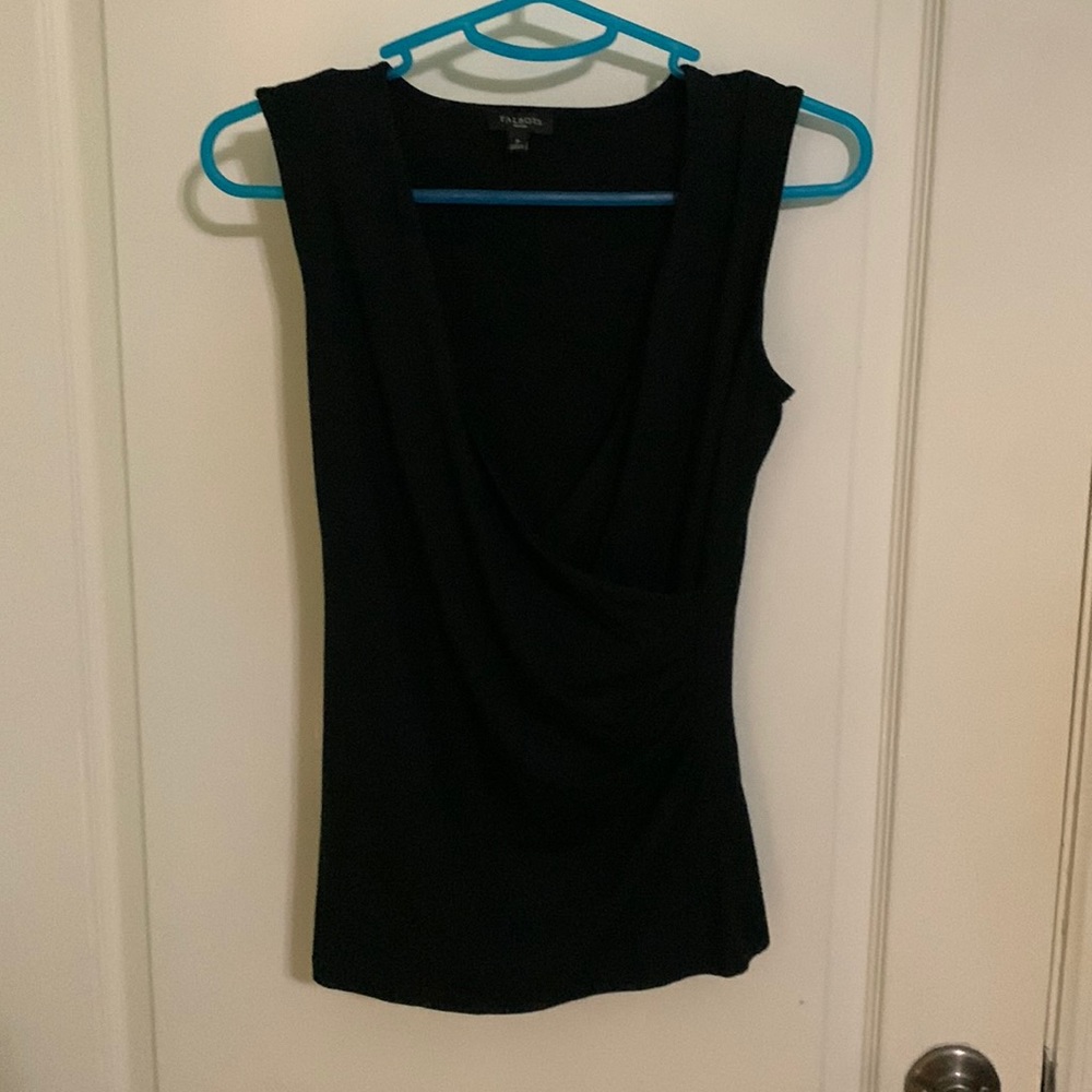 Black v-neck tank top